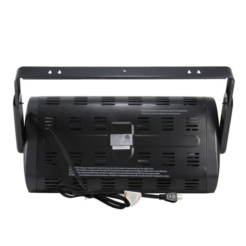 Comfort Zone CZQTV5M Ceiling Mounted Radiant Quartz Infrared Work Shop Space Heater Unit with Adjustable Angle Halogen Lighting