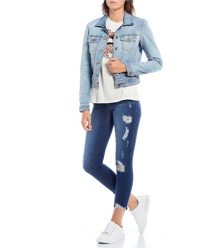 Sundown by Splendid Coordinating Joey Acid Wash Zip Front Hoodie