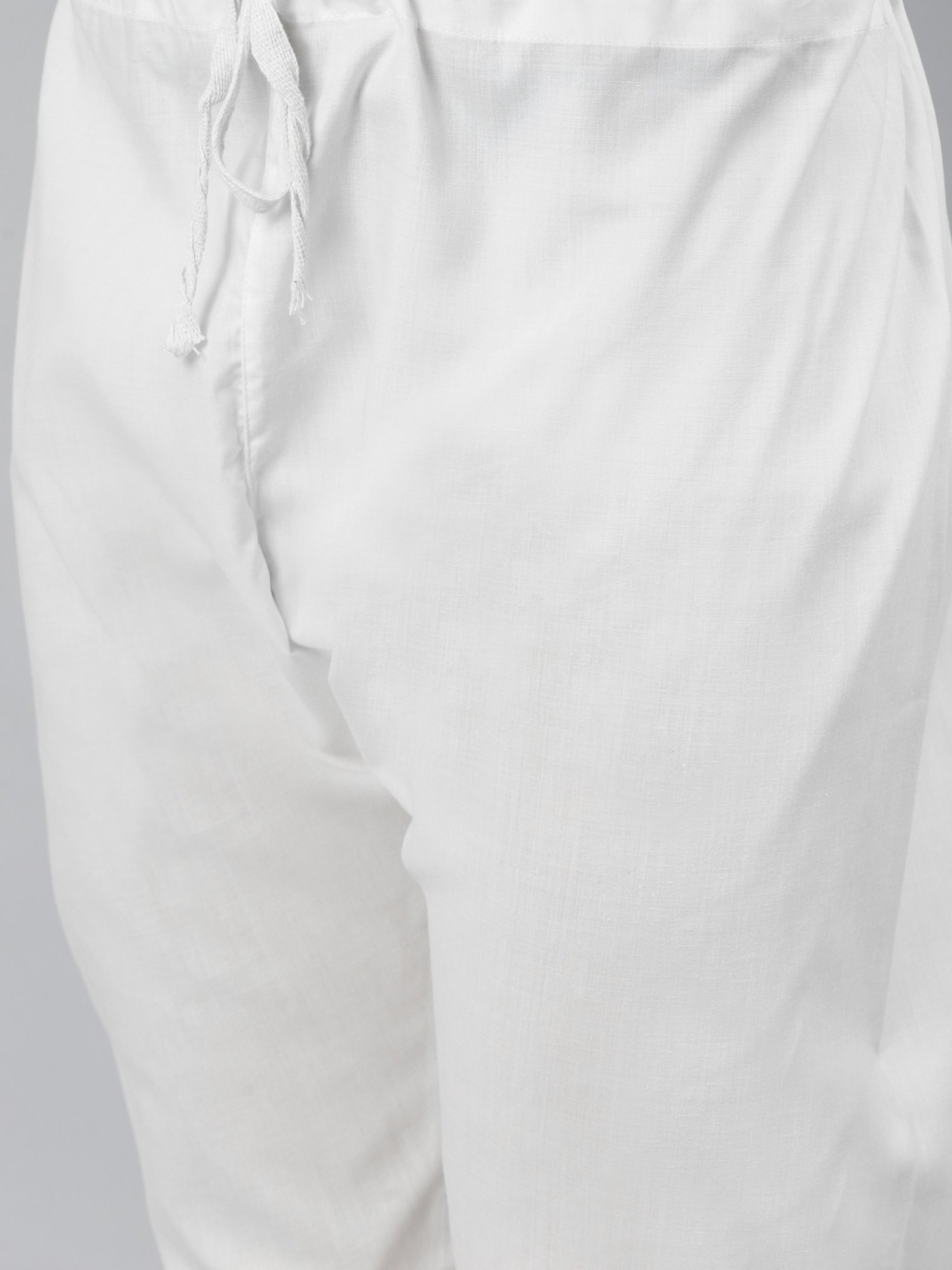 ManQ Grey Regular Fit Striped Ethnic Wear