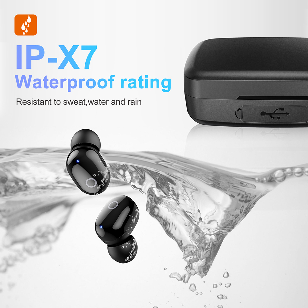 Wireless Earbuds Bluetooth 5.0 in-Ear Headphones, IPX7 Waterproof Earbuds with Portable LED Power Display Charging Case, with Smart Touch/Stereo Sound, Bluetooth Earbuds for Sports/Gaming/Music
