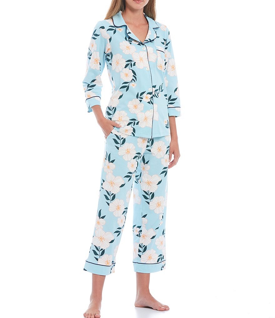 Cabernet Paisley Printed Woven Coordinating Pajama Set