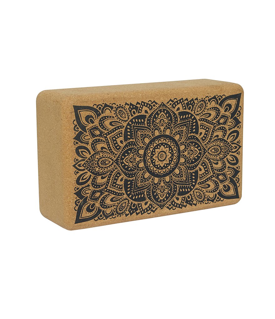 Yoga Design Lab Cork Mandala Black Yoga Block