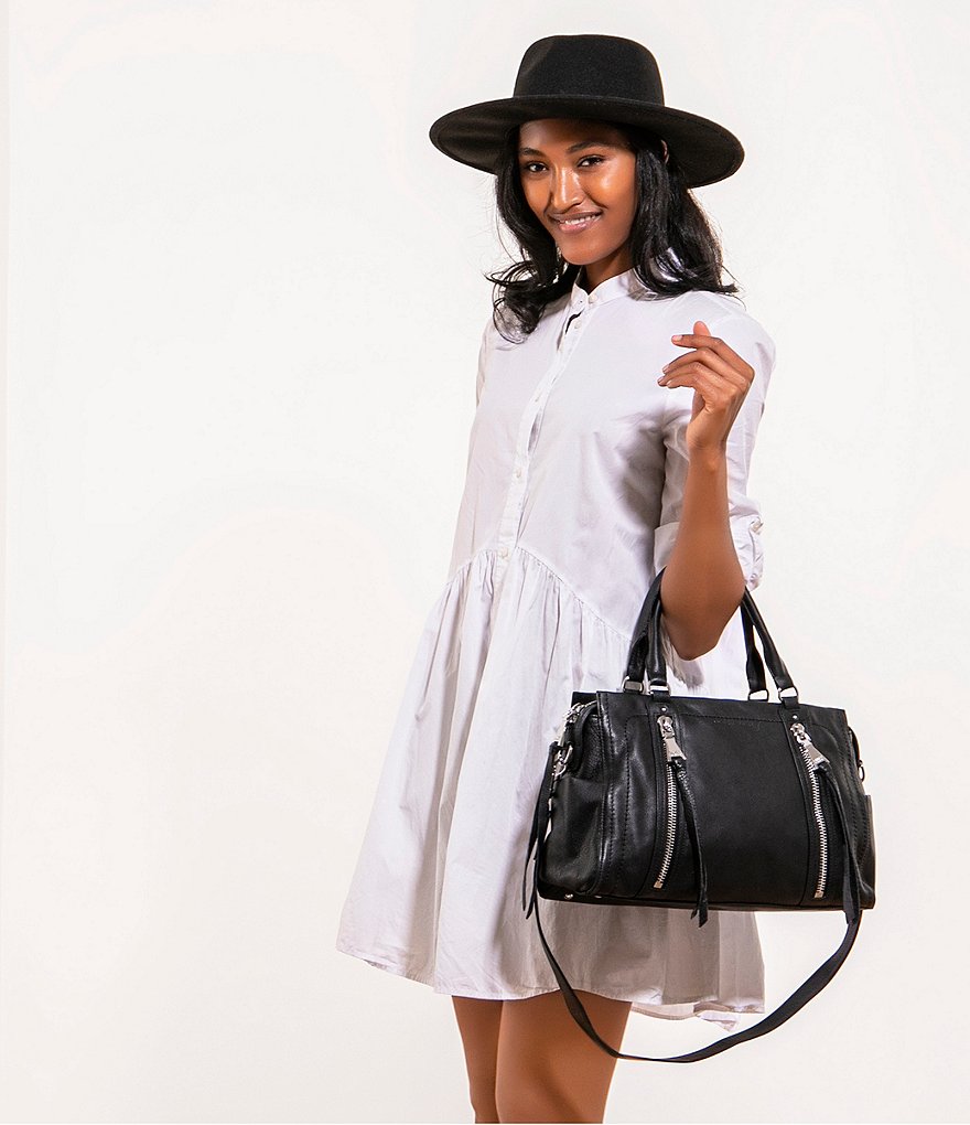 Aimee Kestenberg Zip Me Up Triple Entry Satchel Bag