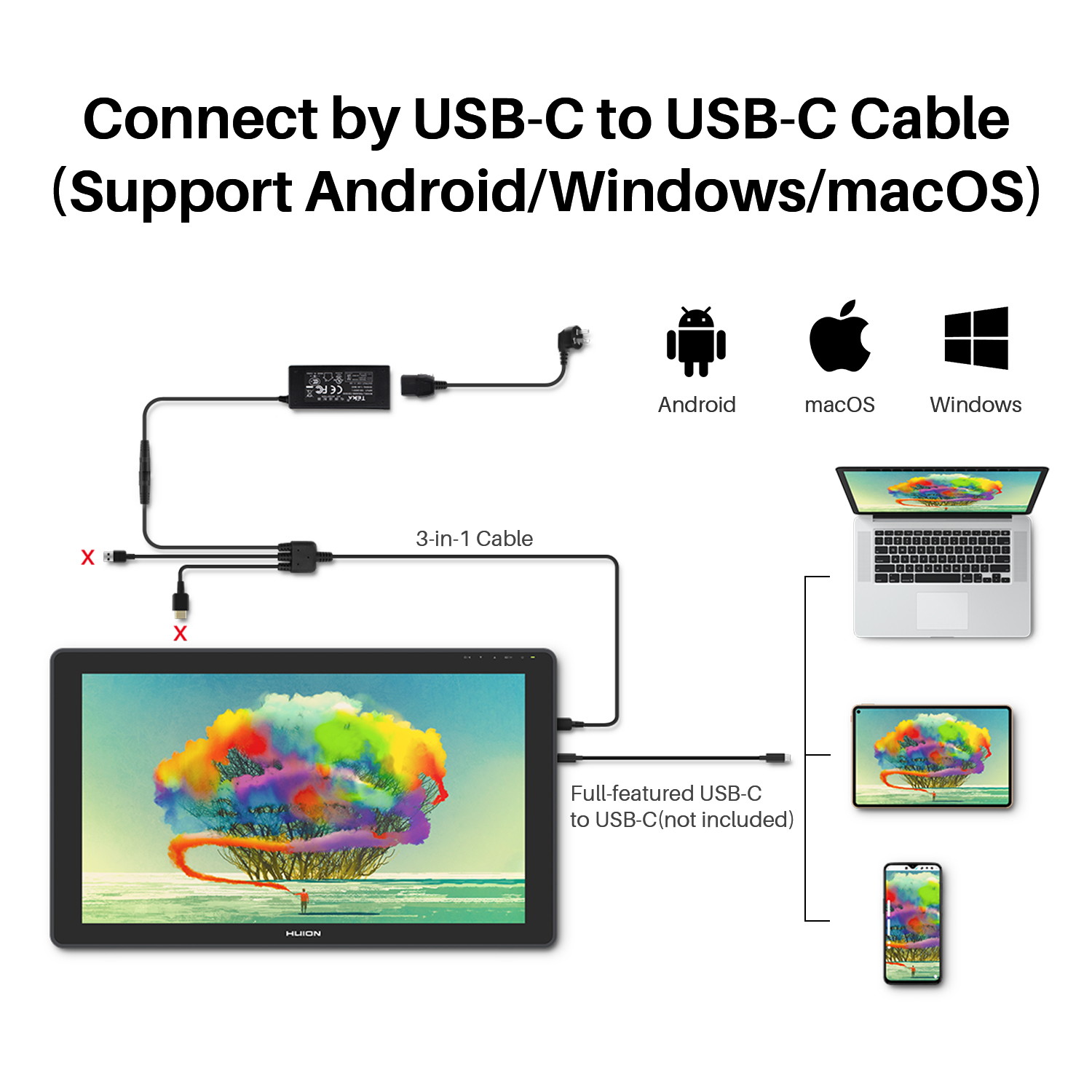 Huion Kamvas 22 Graphics Drawing Monitor Pen Display Drawing Tablet Screen Tilt Function 8192 Battery-Free Stylus, Come with Glove, Adjustable Stand,20 Pen Nibs -21.5 Inch