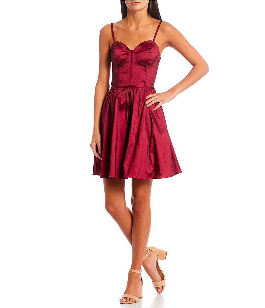I.N. San Francisco Sleeveless Taffeta Fit-And-Flare Party Dress