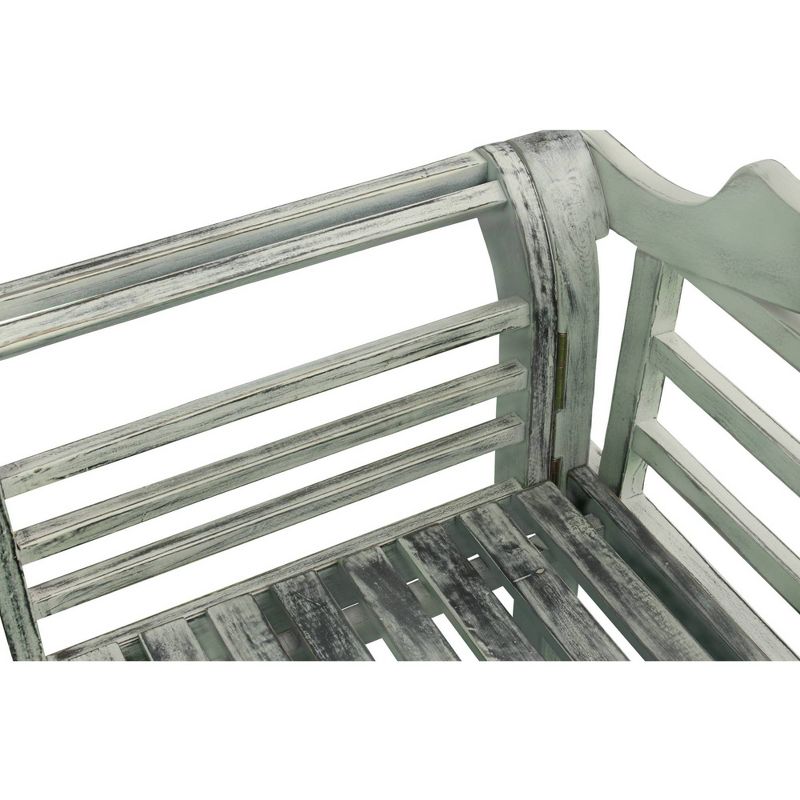 Huntington Acacia Outdoor Folding Queen Bench - White - Courtyard Casual