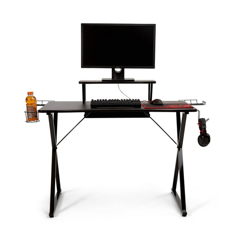 41.7"x23.3" Airlift Gaming E Sports Computer Desk Black - Seville Classics