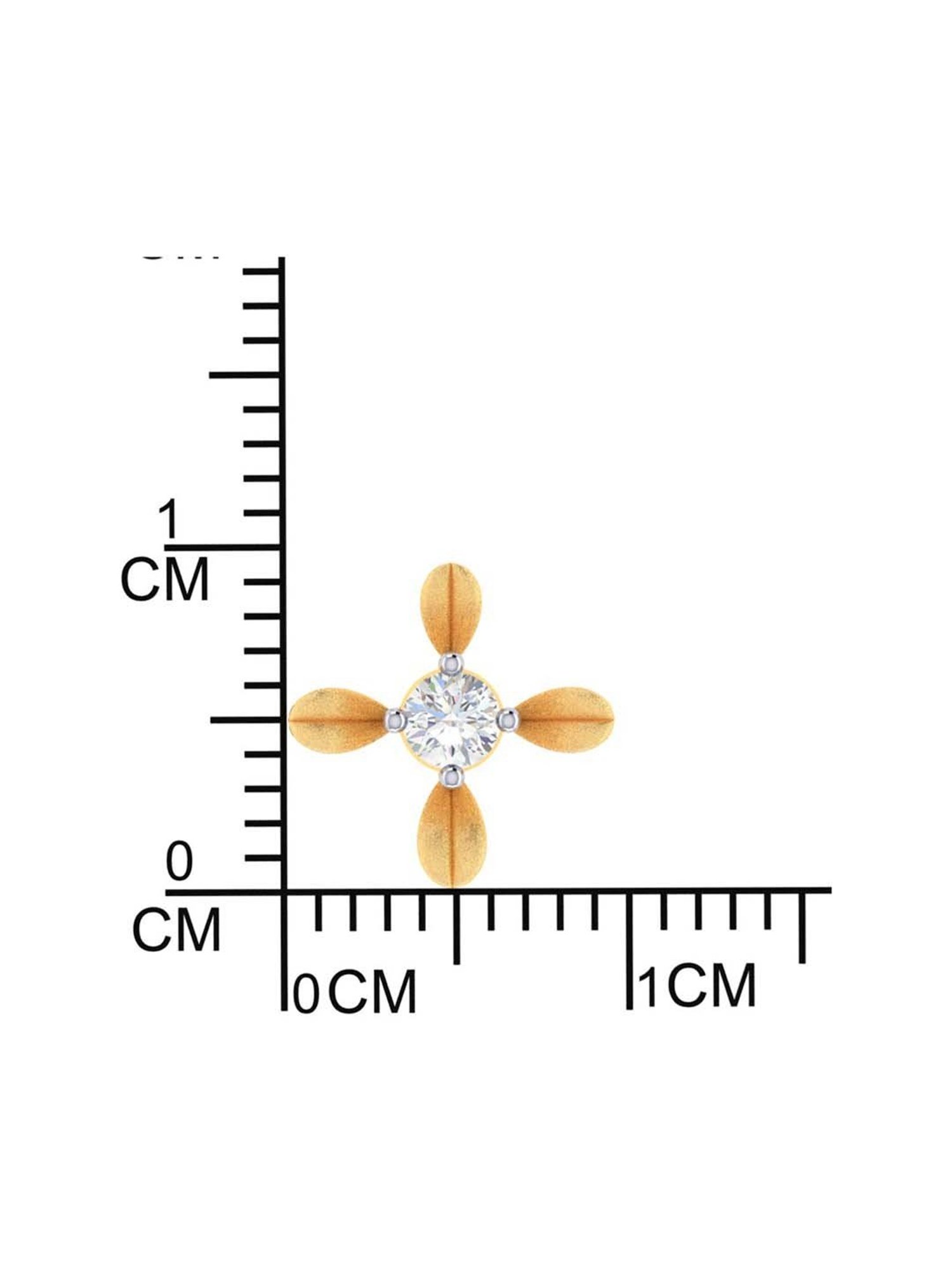 P.C. Chandra Jewellers 18 kt Gold & Diamond Earrings