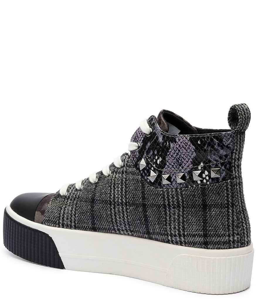 Jessica Simpson Emiliya Plaid Studded Platform Sneakers