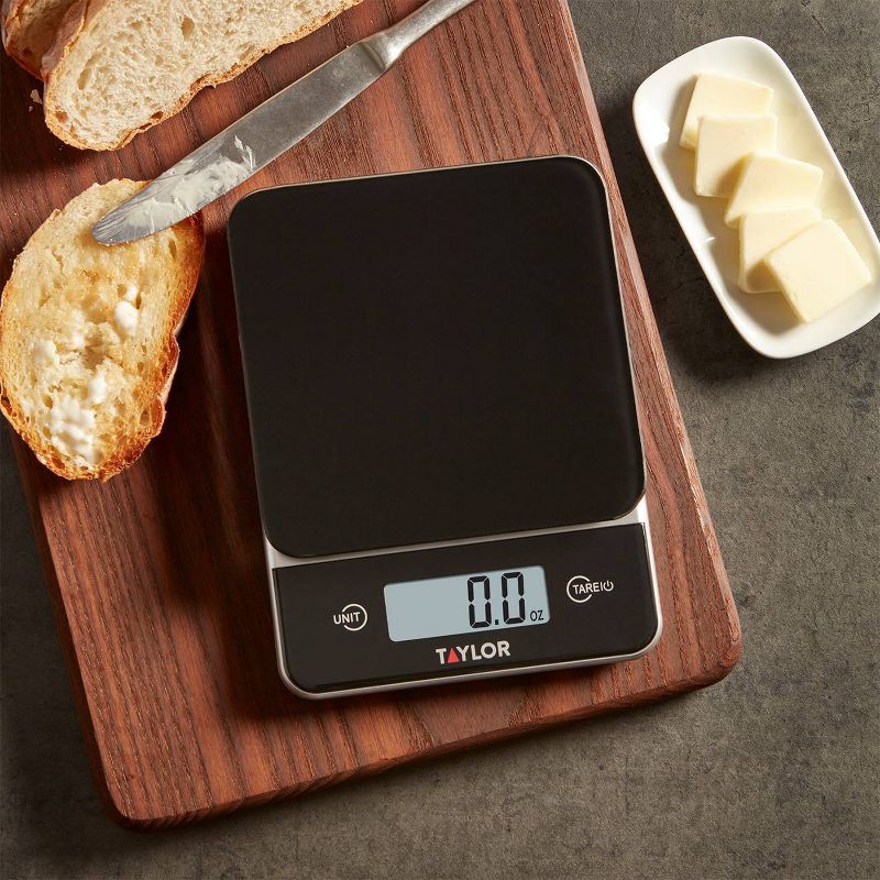 Taylor Digital 11lb Glass Top Food Scale Black