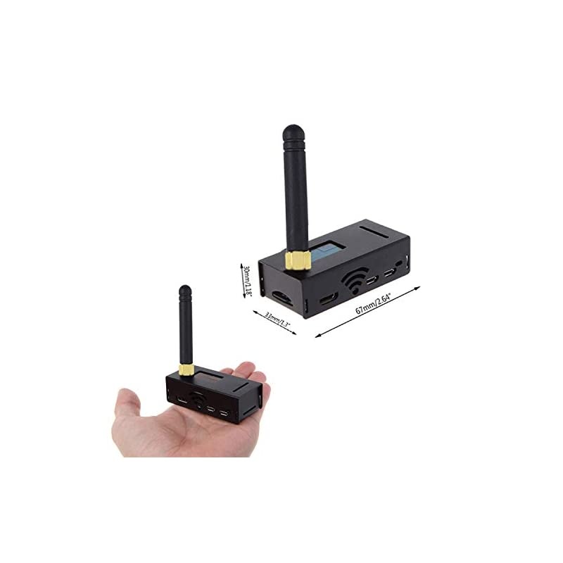 MMDVM Hotspot Spot Radio Station+ Antenna+OLED Display+ Black Case + Raspberry Pi-Zero W Support P25 DMR YSF D-Star UHF Expansion Board WiFi Digital Voice Modem