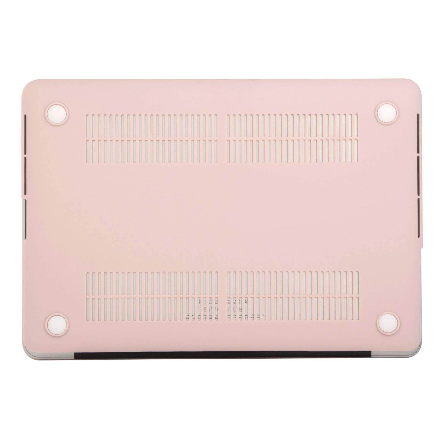 MOSISO Plastic Hard Case Shell & Keyboard Cover & Screen Protector Only Compatible [Previous Generation] MacBook Pro (No USB-C) Retina 15 Inch (Model: A1398) (No CD-ROM), Rose Quartz