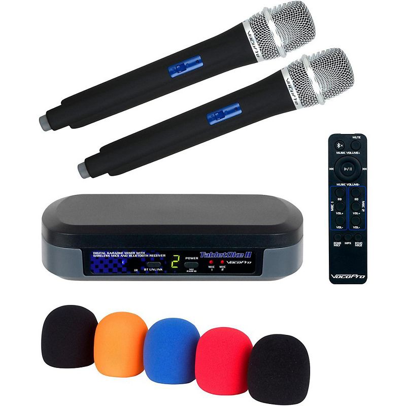 VocoPro Digital Karaoke Mixer with Wireless Mics and Bluetooth Receiver And Mic Wind Screen(5)