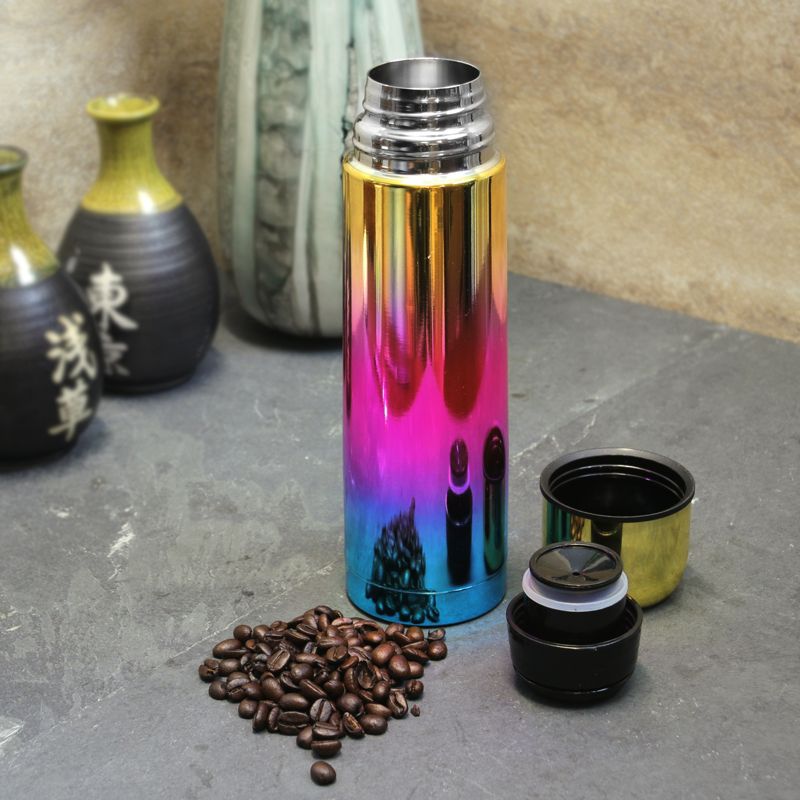 Mr. Coffee Javelin Maura 15 oz Stainless Steel Thermal Bottle in Rainbow Effect