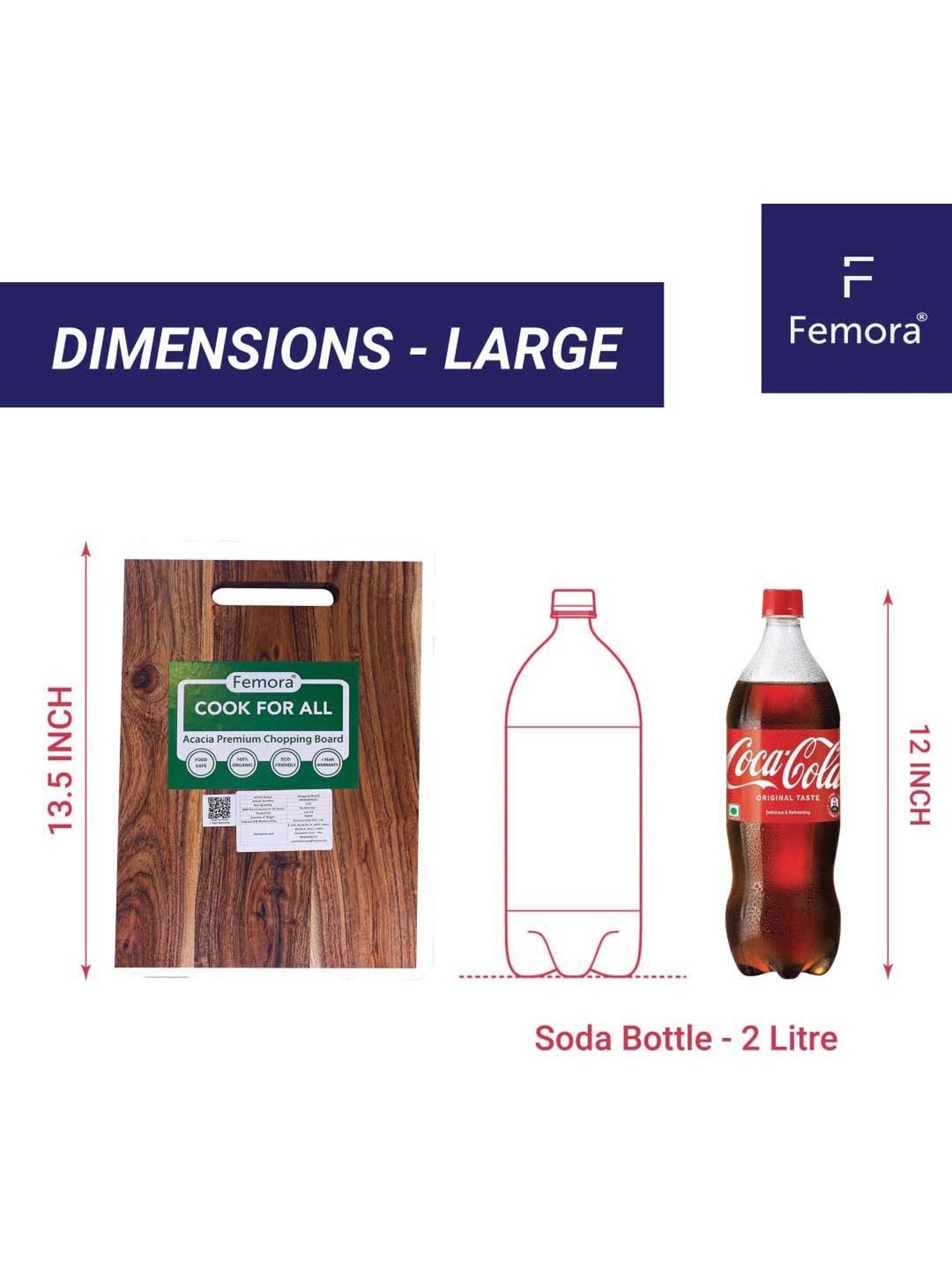 Crayton Beige & Brown Bamboo Chopping Board - Set of 1