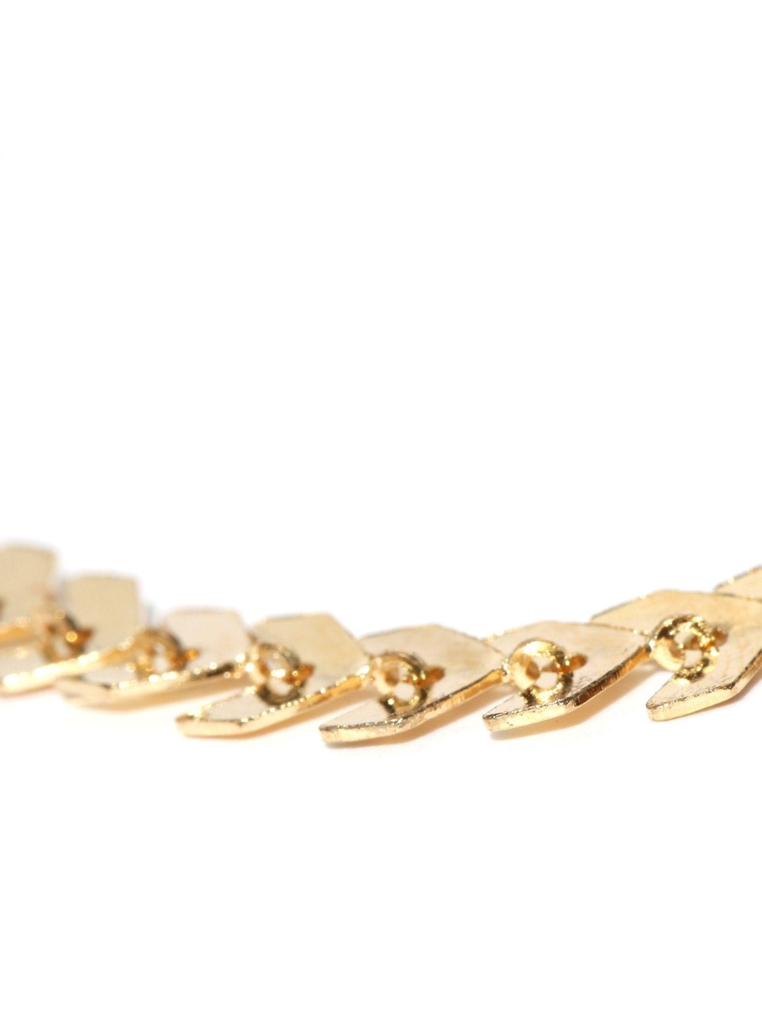 OOMPH Gold Tone Snake Chain Fashion Anklet Pack of 2