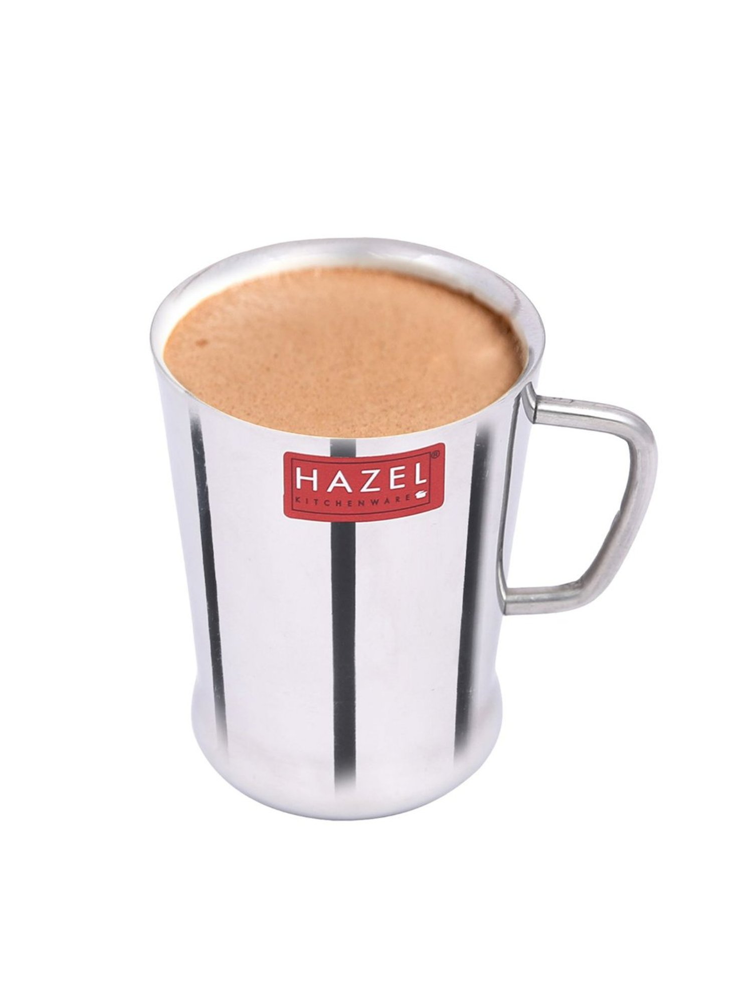 HAZEL Silver Stainless Steel Tea & Coffee Spice Cup - Set of 1