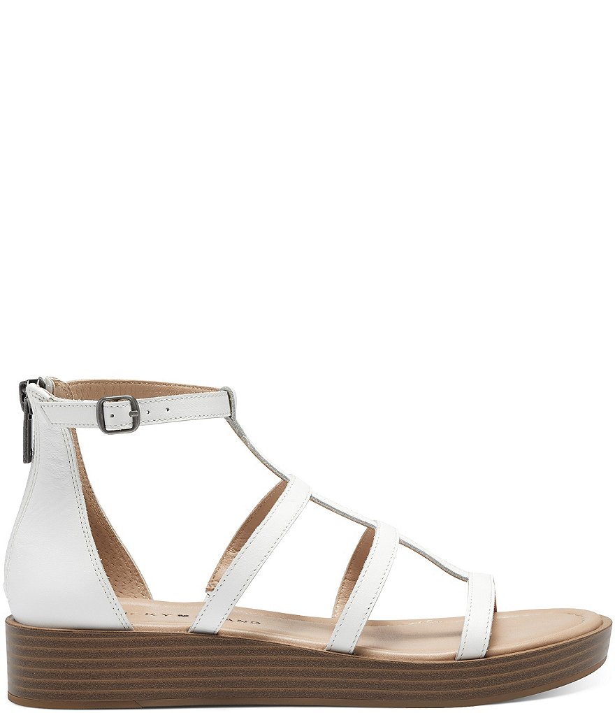 Lucky Brand Ellian Leather Gladiator Wedge Sandals