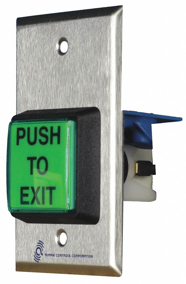 ALARM CONTROLS TS-2T Push Button,5 in. H,w/SPDT Switch