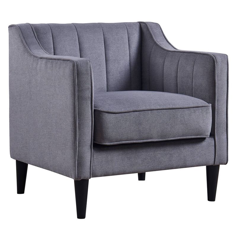 Chester Armchair with Solid Wood Leg Gray - Versanora