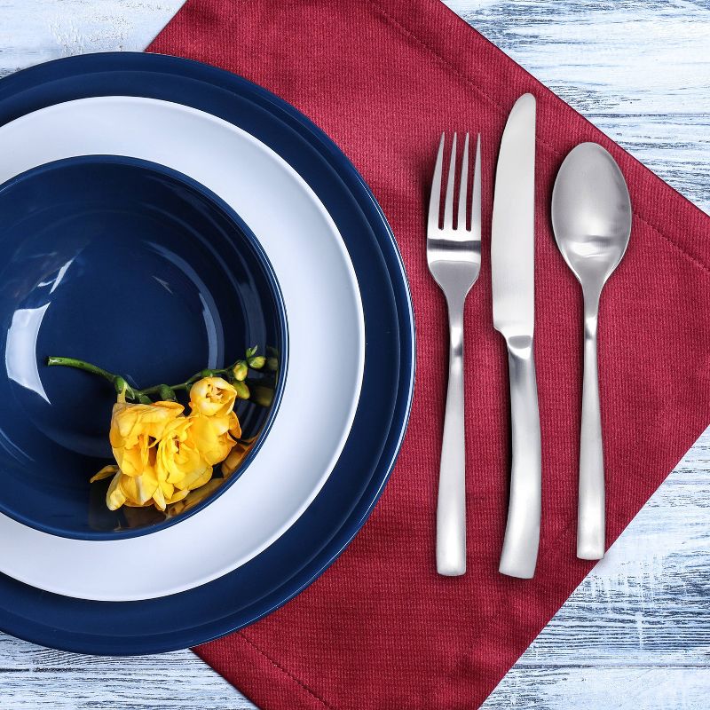 Hampton Signature 20pc Stainless Steel Carolina Satin Silverware Set