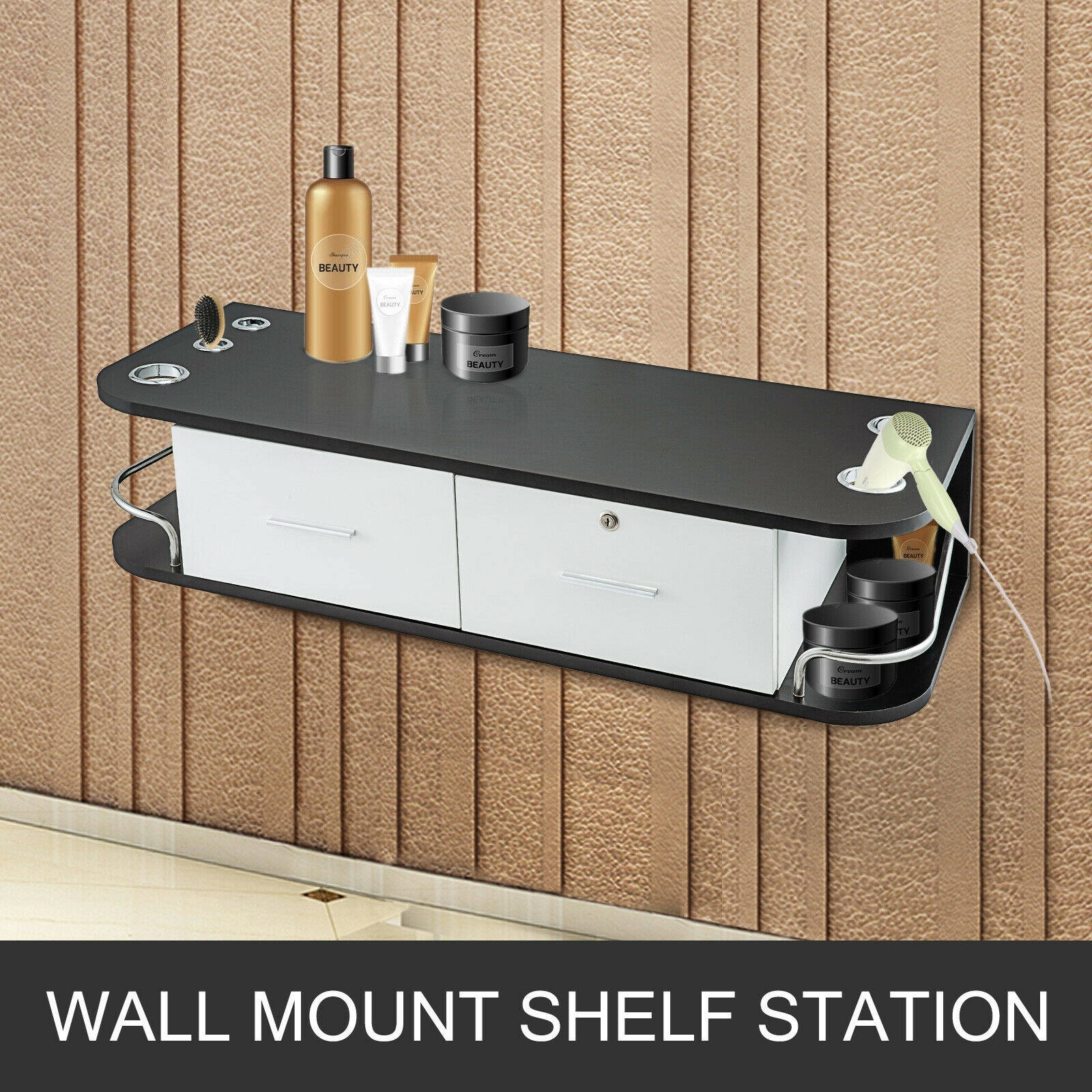 Wall Mount Styling Ston Beauty Salon Equipment 41.3x16x8.9 Barber Bathroom