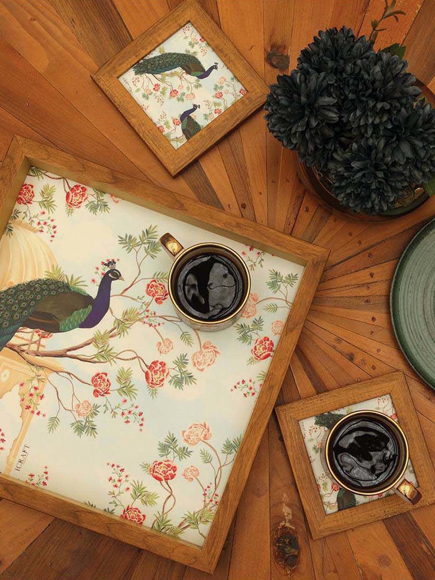 ICRAFT Multicolor Mdf Mor Series Tray