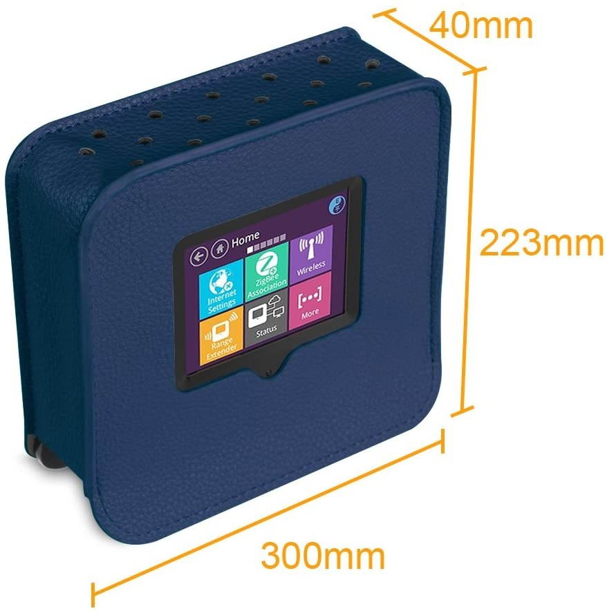 Fintie Case for Securifi Almond 2015 / Securifi Almond - Premium PU Leather Dust Cover with Soft Lining for Securifi Almond Touchscreen Wireless Router/Range Extender Navy