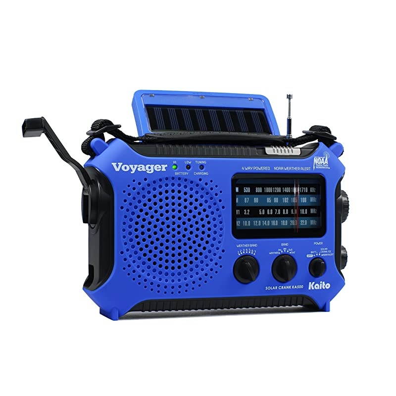 KA500BU 5Way Powered Emergency AMFMSW Weather Alert Radio Blue