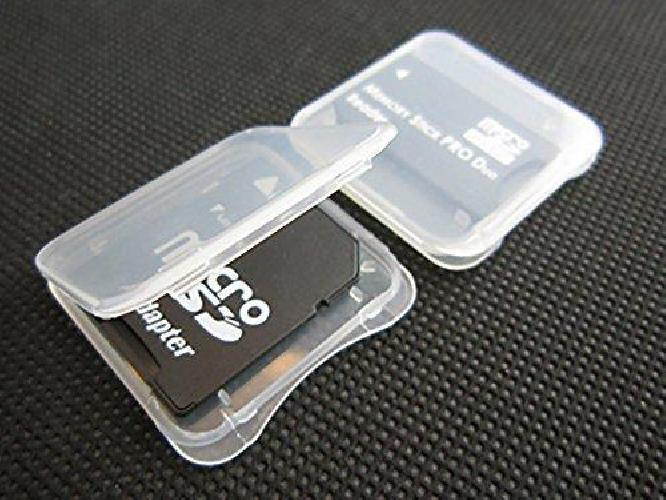 20 pack sd mmc / sdhc pro duo memory card plastic storage jewel case memory card not included 1 3/8" x 1 3/8" x 1/4"