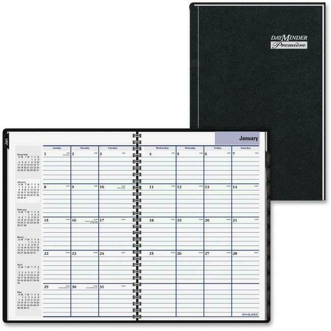 At A Glance AAGG470H00 8 X 12 in. Premiere Appointment Book - Black