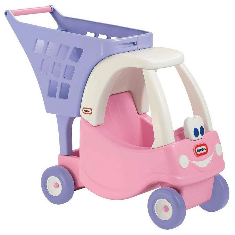 Little Tikes Princess Cozy Coupe Kids Pretend Play Grocery Shopping Cart, Pink