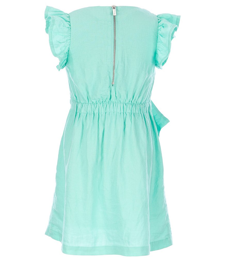 Habitual Little Girls 4-6X Flutter-Sleeve Faux-Wrap Dress