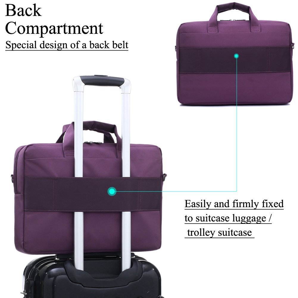 Wellhouse 15.6 Inch Laptop Bags, Business Shoulder Bags Handbags Carrying Bags Laptop Cases Notebook Cases with Suitcase/Luggage Back Belt For 15.6 inch HP Dell Sony Laptop Notebook Computer Macbook