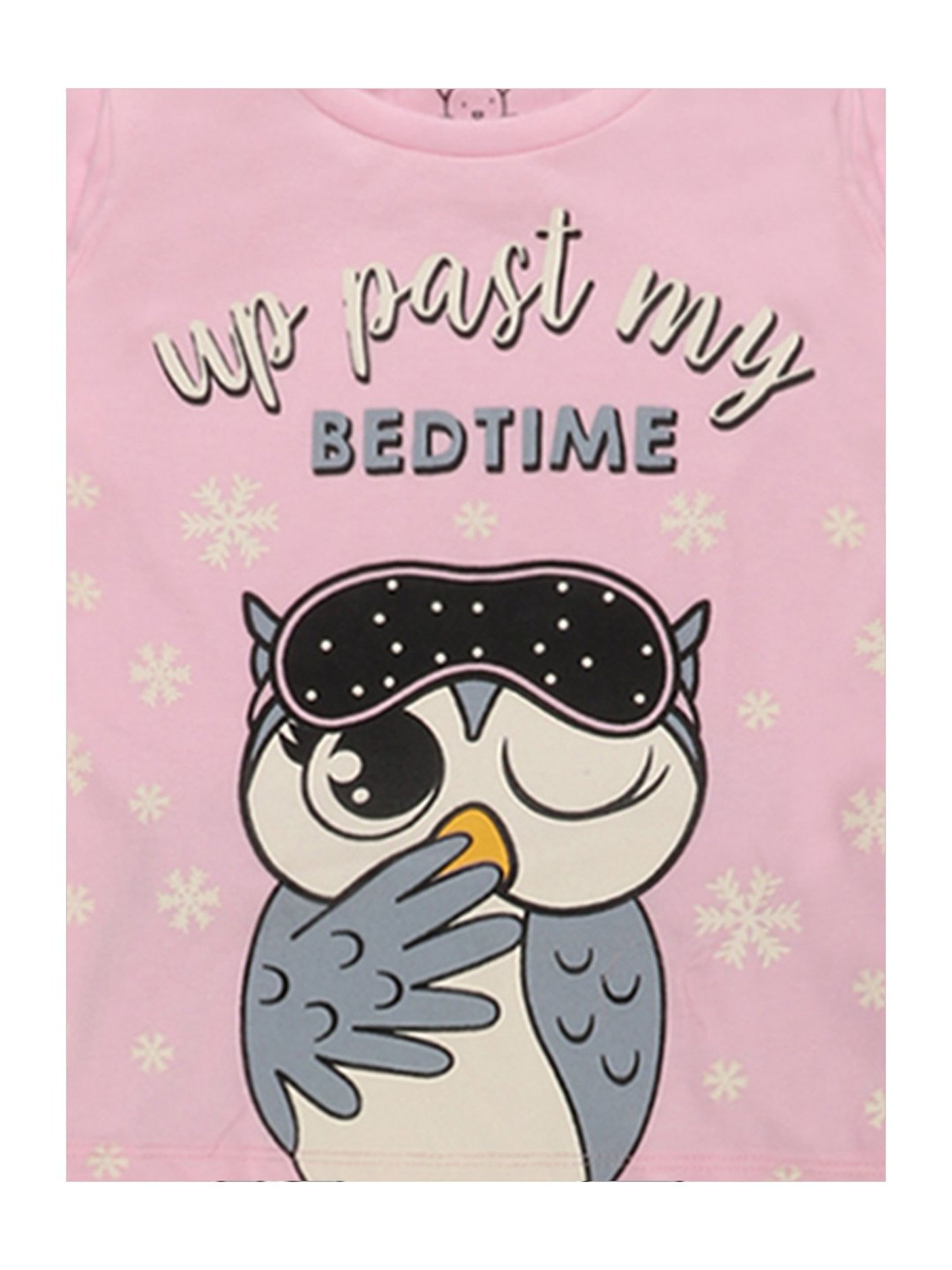 Berrytree Organic Girls Blue Cotton Clouds Print Night Suits