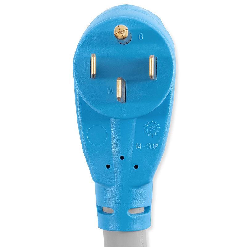 Camco 55444 Heavy Duty 50 Amp Outdoor Flexible Power Extension Cord with PowerGrip Handles for Electric Vehicles and RVs, 30 Foot