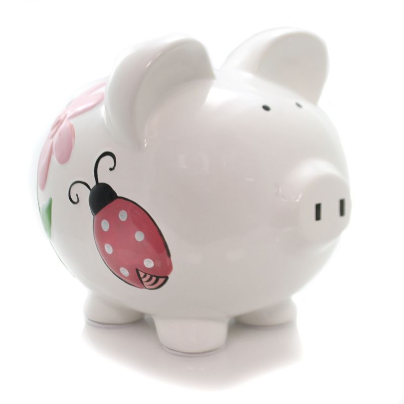 Bank 7.5" Large Lady Bug Piggy Bank Personalize  -  Decorative Banks