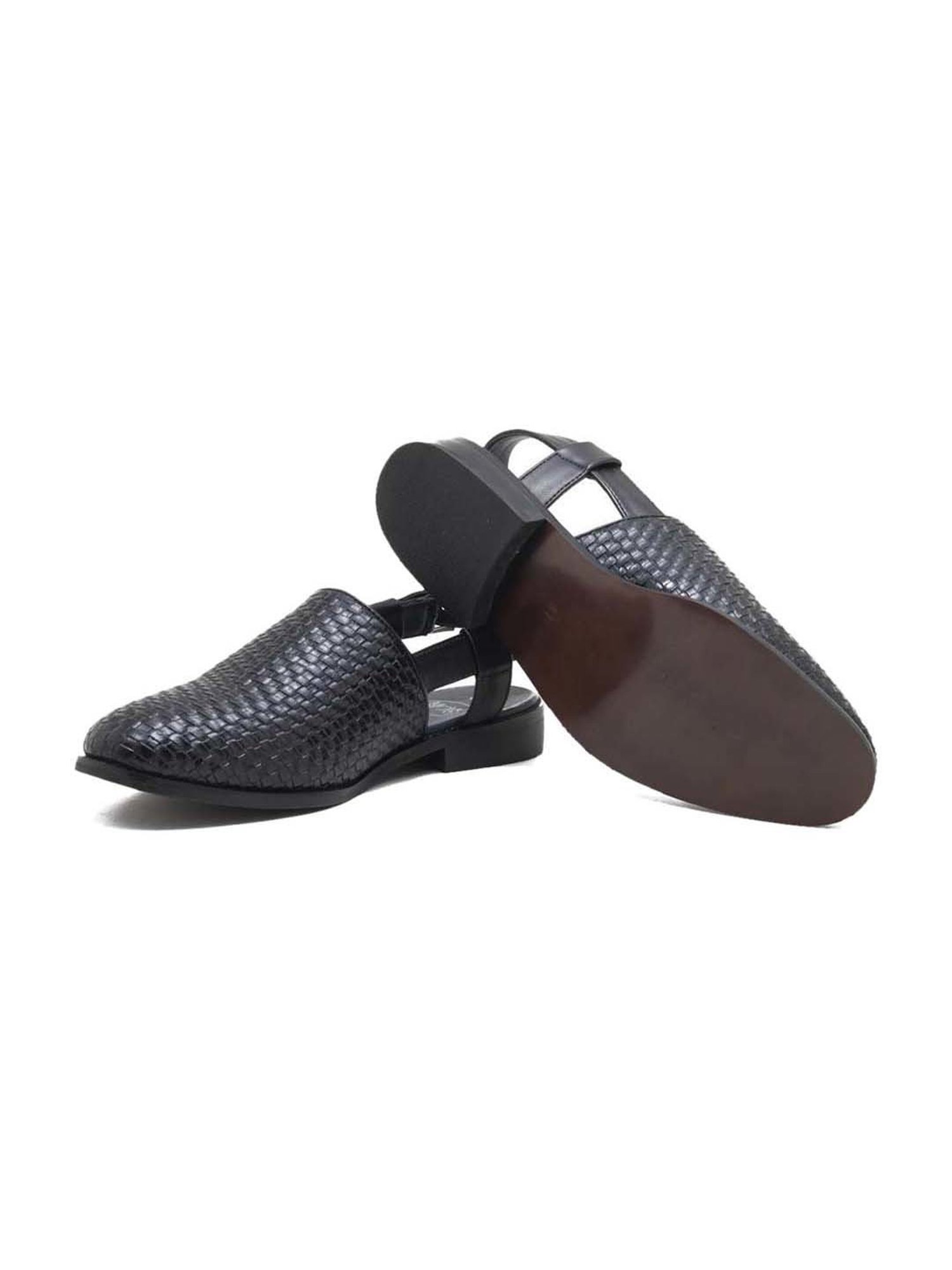 Monkstory Men's Avola Black Back Strap Sandals