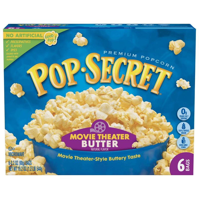 Pop Secret Movie Theater Butter Microwave Popcorn - 6ct