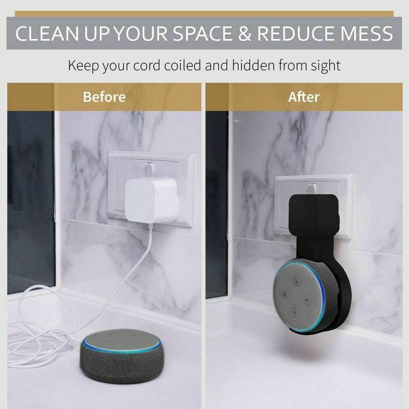 2x Wall Mount Holder For Amazon Echo Dot 3rd Gen Alexa Smart Home Speaker Black