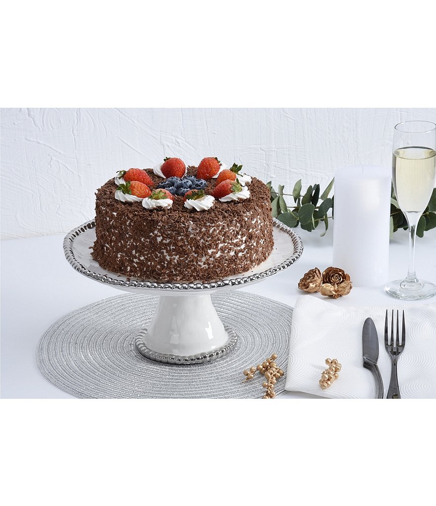 Pampa Bay Salerno Porcelain Round Cake Stand