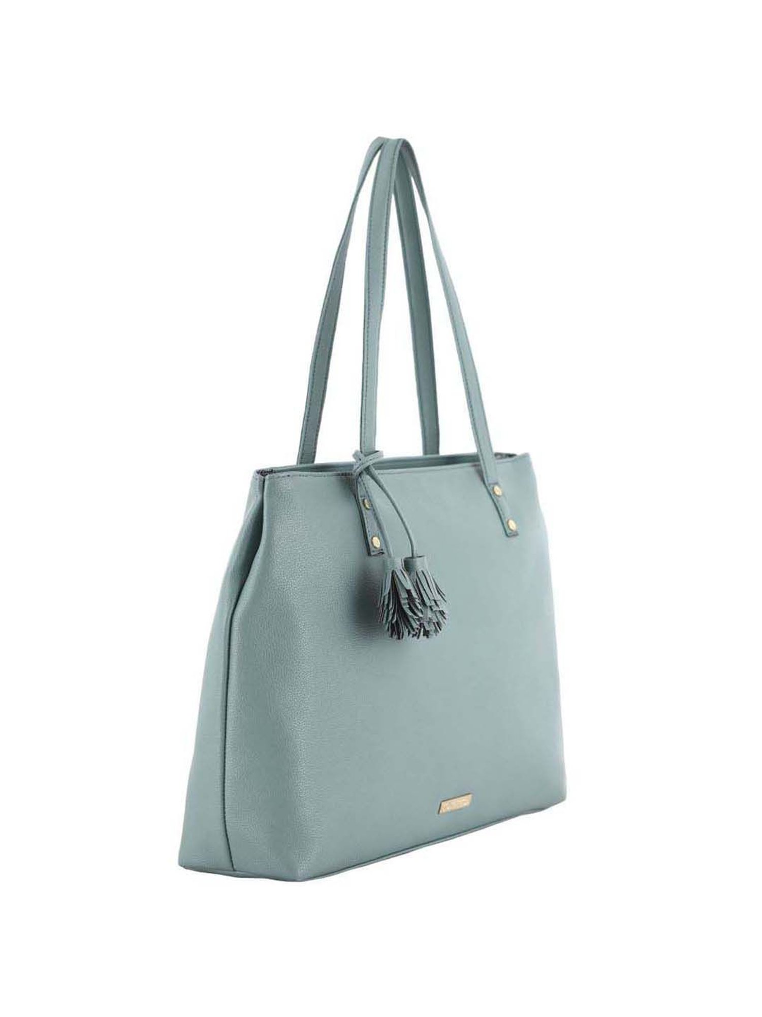 Toteteca Green Solid Medium Tote Handbag