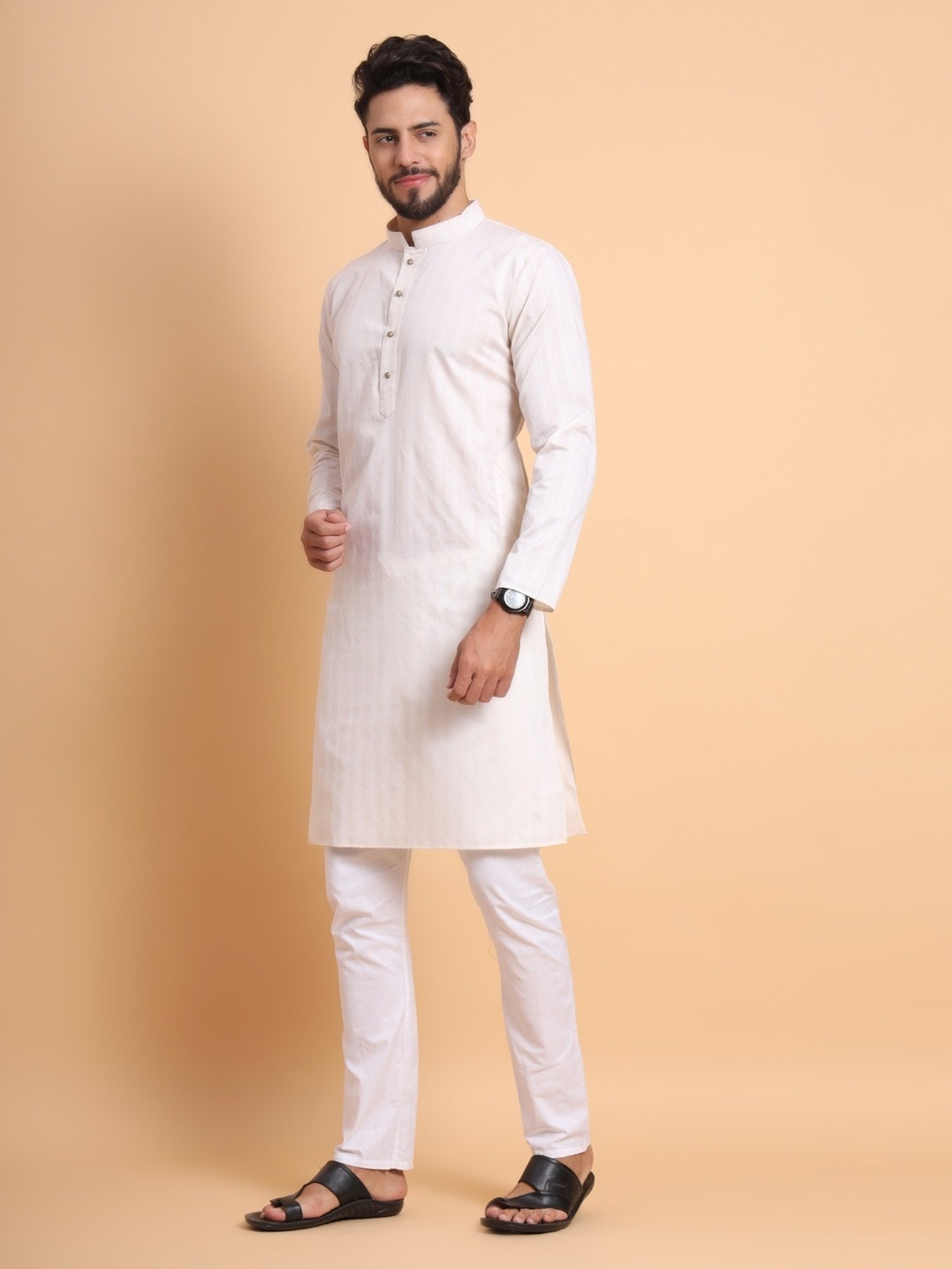 SWAGG INDIA White Regular Fit Kurta