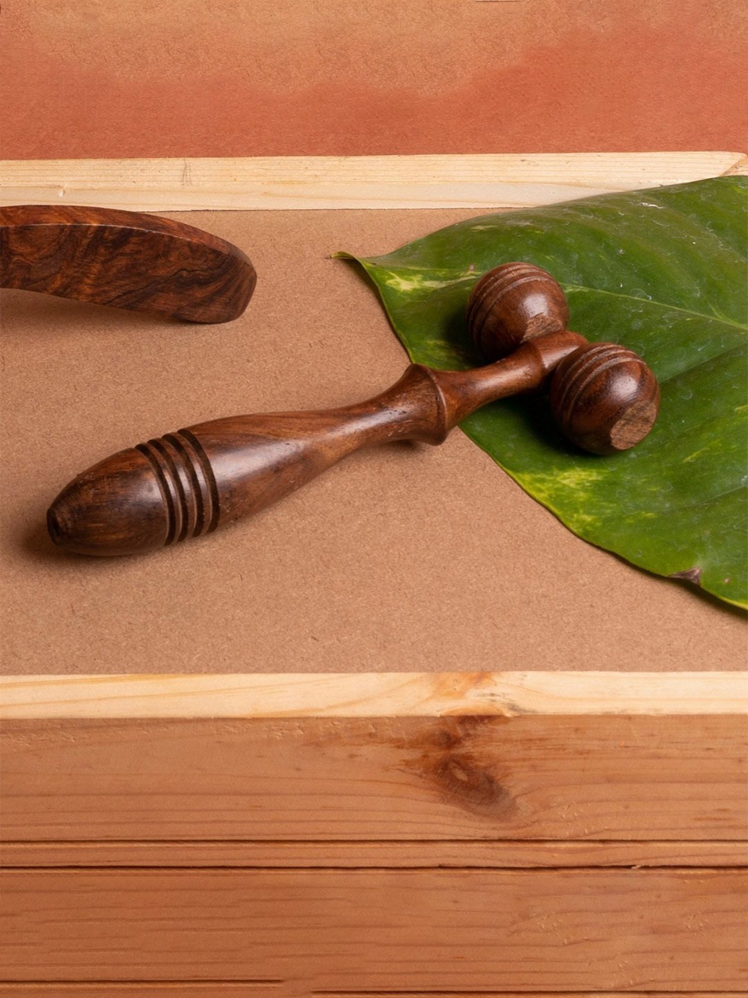 Kazarmaa Wooden Handheld Body Calf Massager