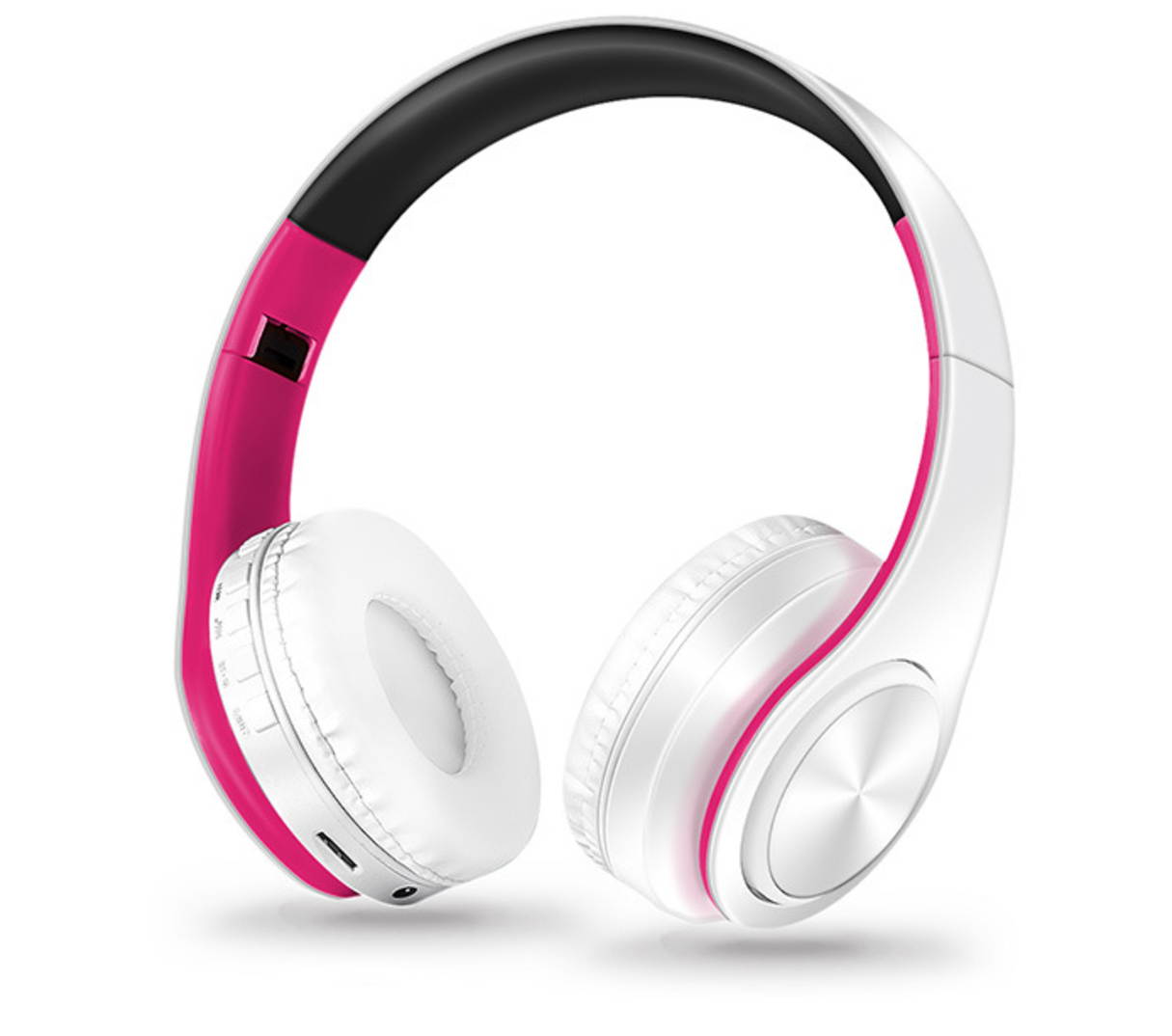 Bluetooth Headphones Over Ear, Hi-Fi Stereo Wireless Headset, Foldable, Soft Memory-Protein Earmuffs, w/Built-in Mic FM and Wired Mode for PC/Cell Phones/TV