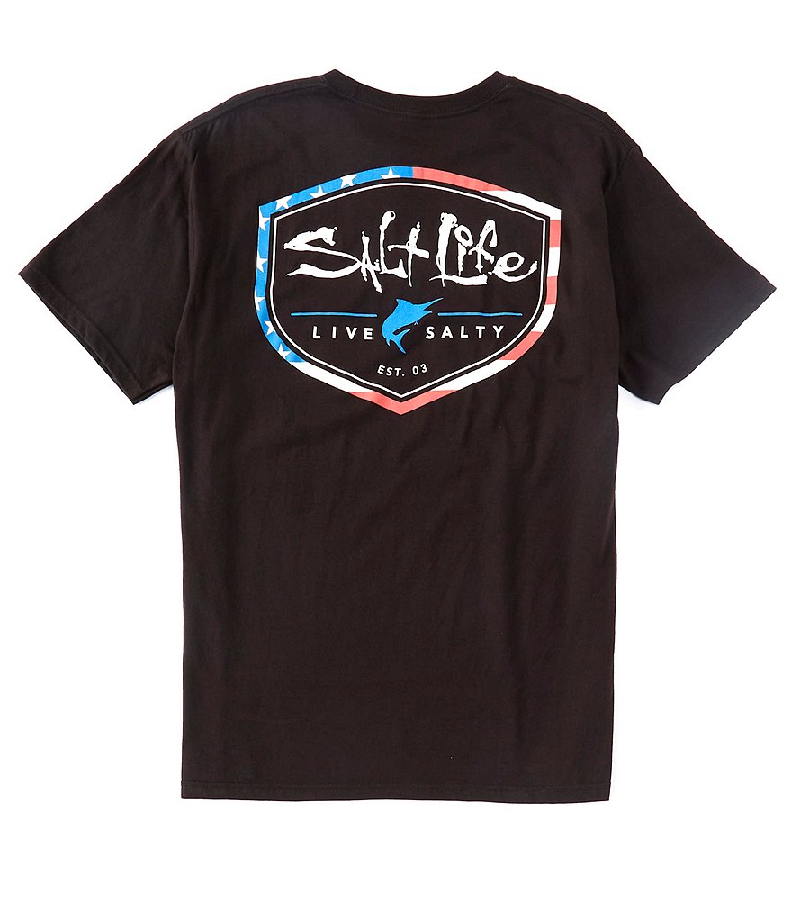 Salt Life Short-Sleve Amerishield Graphic T-Shirt