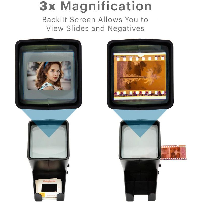 KODAK 35mm Slide and Film Viewer - Battery Operation, 3X Magnification, LED Lighted Viewing &ndash; for 35mm Slides & Film Negatives