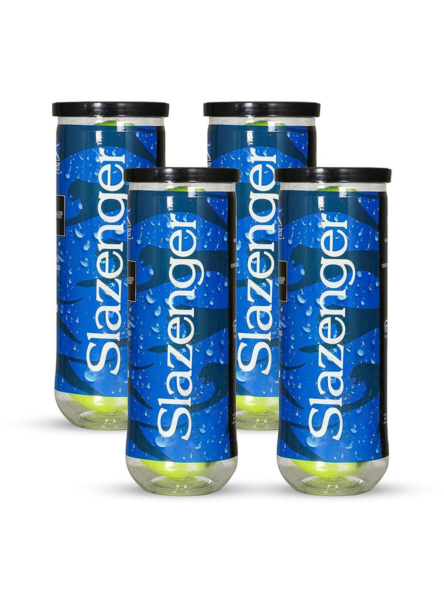 Dunlop 4 Cans Slazenger Championship Tennis Ball (Blue) Size - 6.86 cm