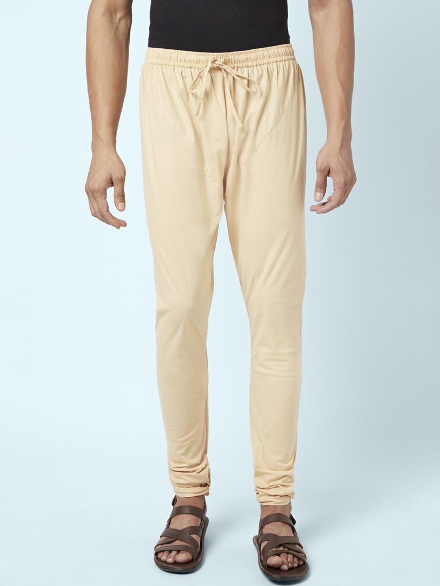 Indus Route by Pantaloons Beige Cotton Regular Fit Churidars