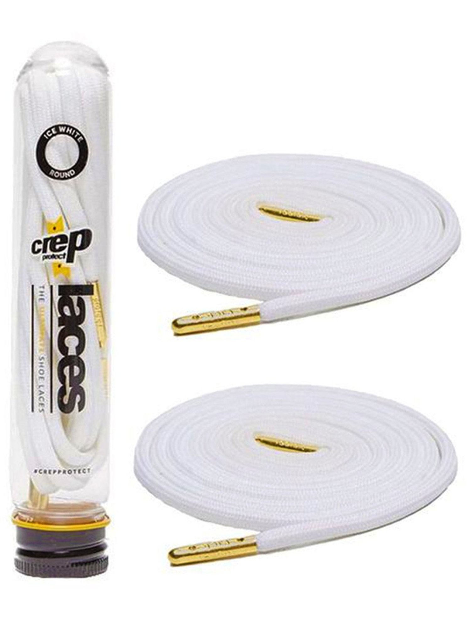 Crep Protect 135cm Round Mens Laces (White)